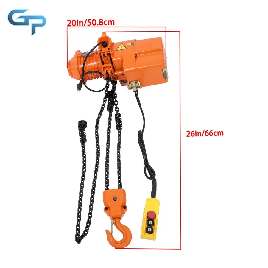 Таль Electric Chain Hoist G80 Chain 750W 1T/2200lbs 1.5m/5ft Wired Remote Contro