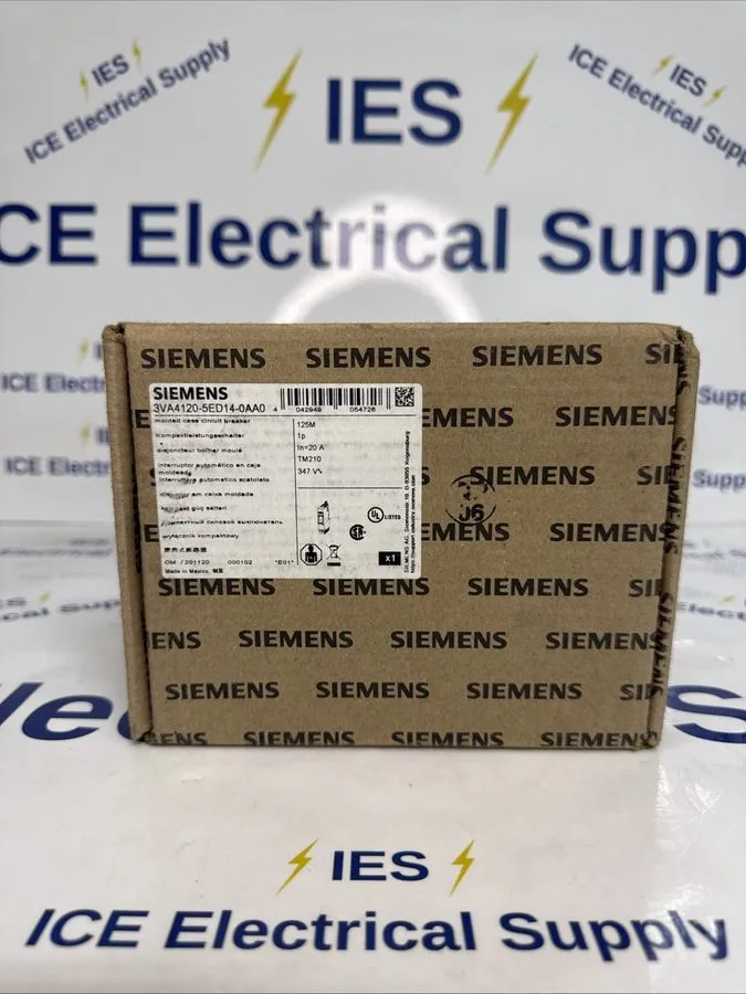 Автоматический выключатель SIEMENS CAT NO: 3VA4120-5ED14-0AAO 20A 1P Circuit Bre