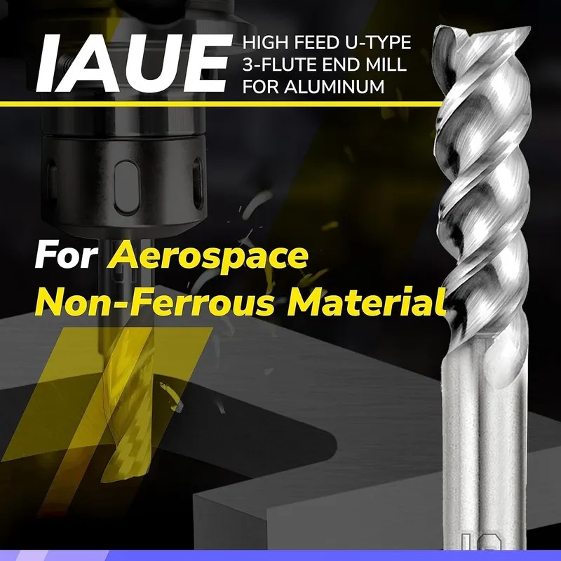 Режущий инструмент SPEED TIGER Carbide Square End Mill 3 Flute IAUE1/8 3 ( 1/8") — фото лота 2