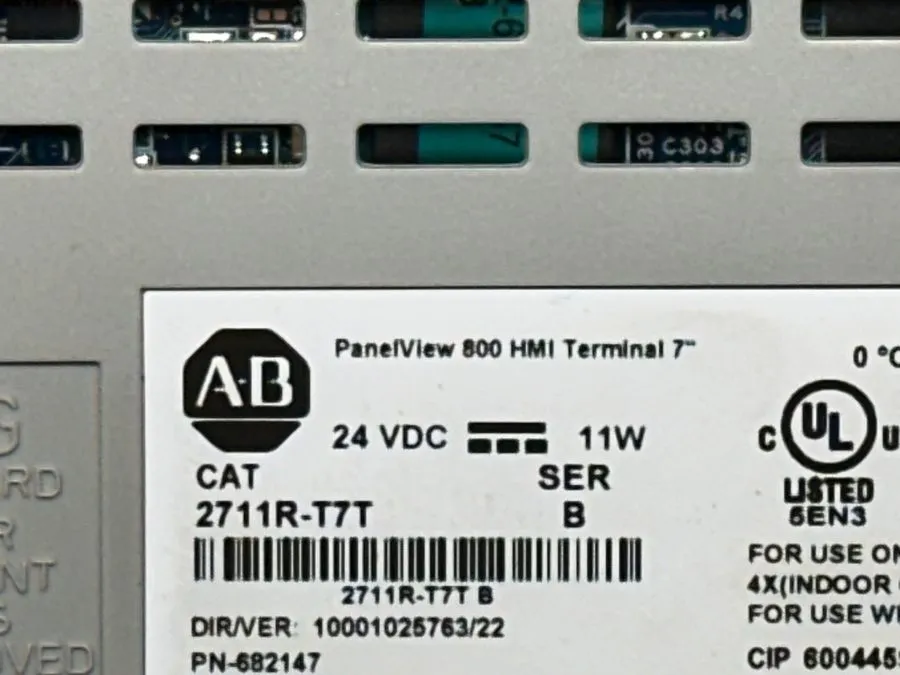 Панель оператора 2025 ALLEN BRADLEY 2711R-T7T /B PANELVIEW 800 HMI TERMINAL 7"