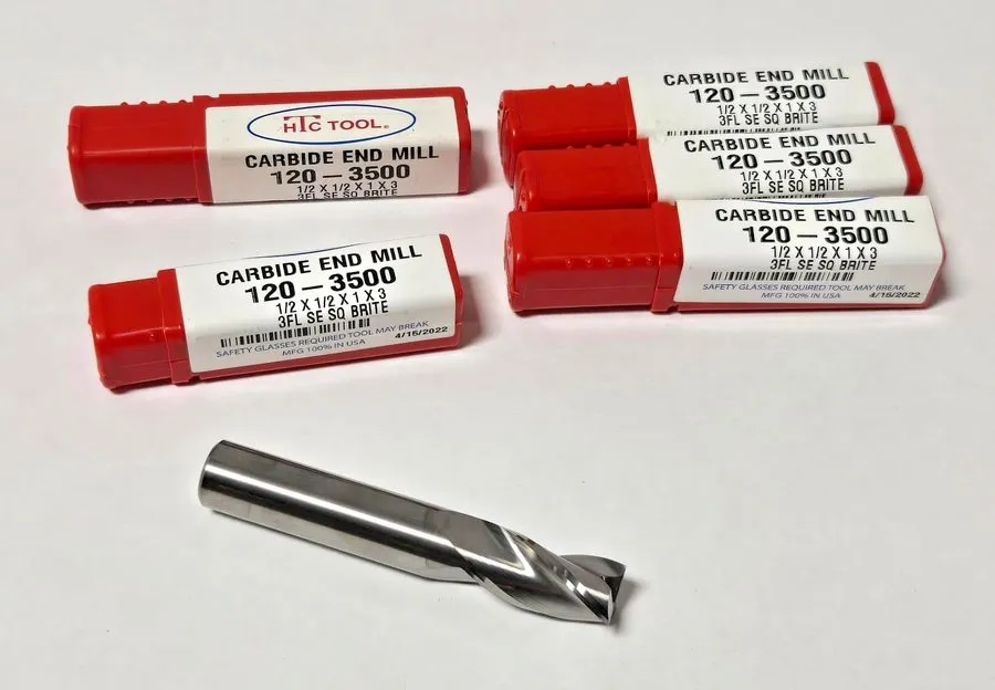 Режущий инструмент HTC Solid Carbide End Mill 1/2" USA Made 3 Flute 120-3500