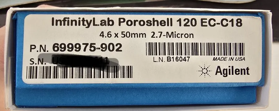 Хроматографическая колонка Agilent 695970-902 InfinityLab Poroshell 120 EC-C18 H