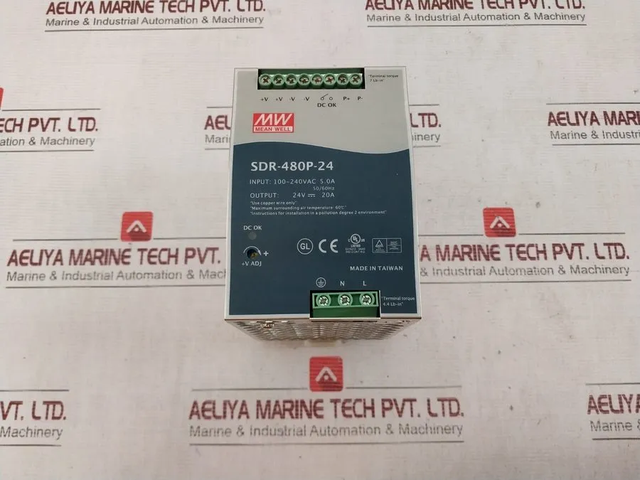 Блок питания Mean Well SDR-480P-24 DIN Rail Power Supply 24VDC 20A 480W Parallel