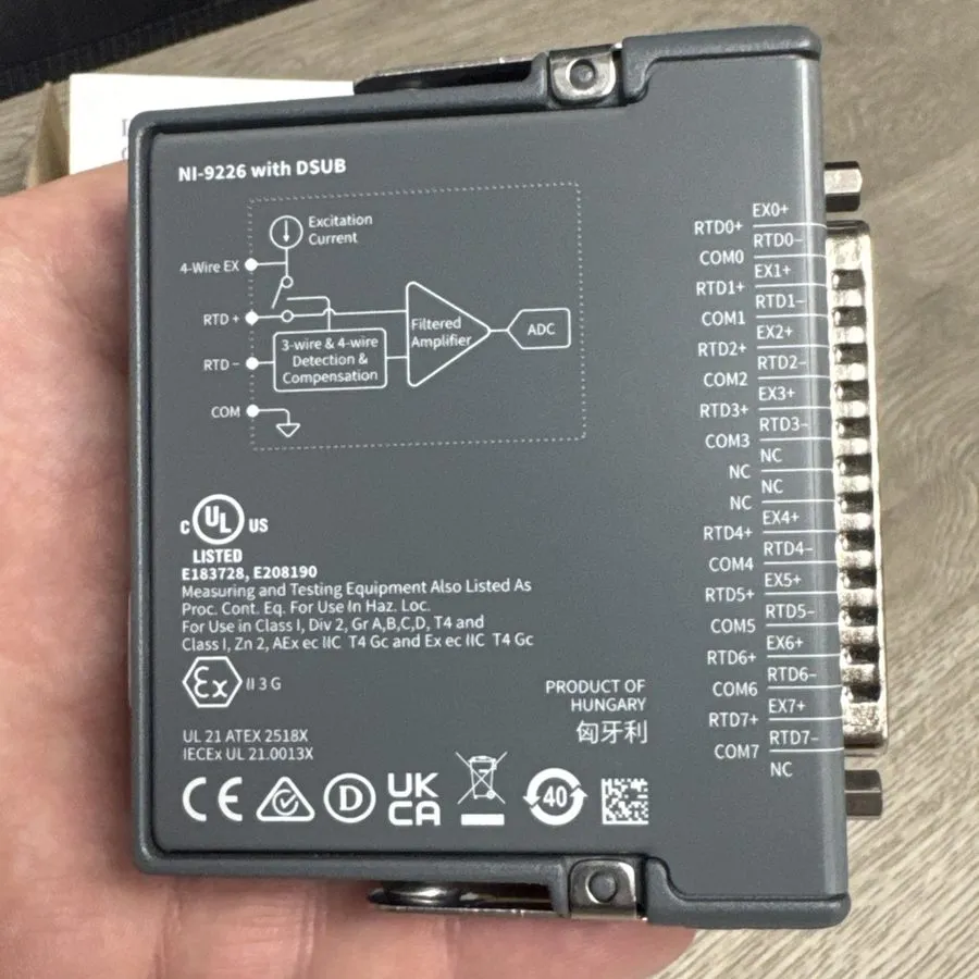 Датчик температуры NI 9226 DSUB 8 CHANNEL PT100 400 S/s INPUT MODULE National In