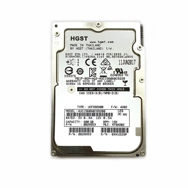 Жёсткий диск 0B28953 Hitachi 600GB 15K RPM 12Gbps 2.5" SAS HDD Hard Drive HUC156