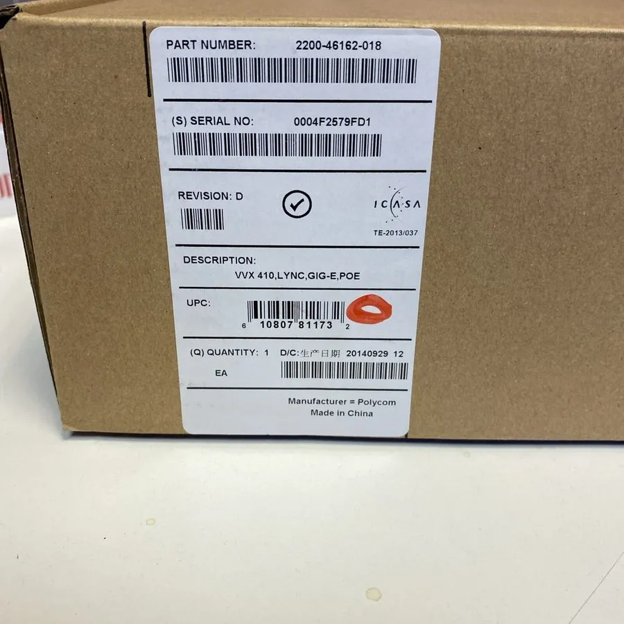 IP-телефон Polycom Desktop Phone VVX410 PoE GIG-E, 2200-46162-025 VVX 410