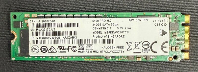 Сервер Dell PowerEdge R740 BOSS 240GB M.2 SATA SSD 0CM88M Micron MTFDDAV240TCB