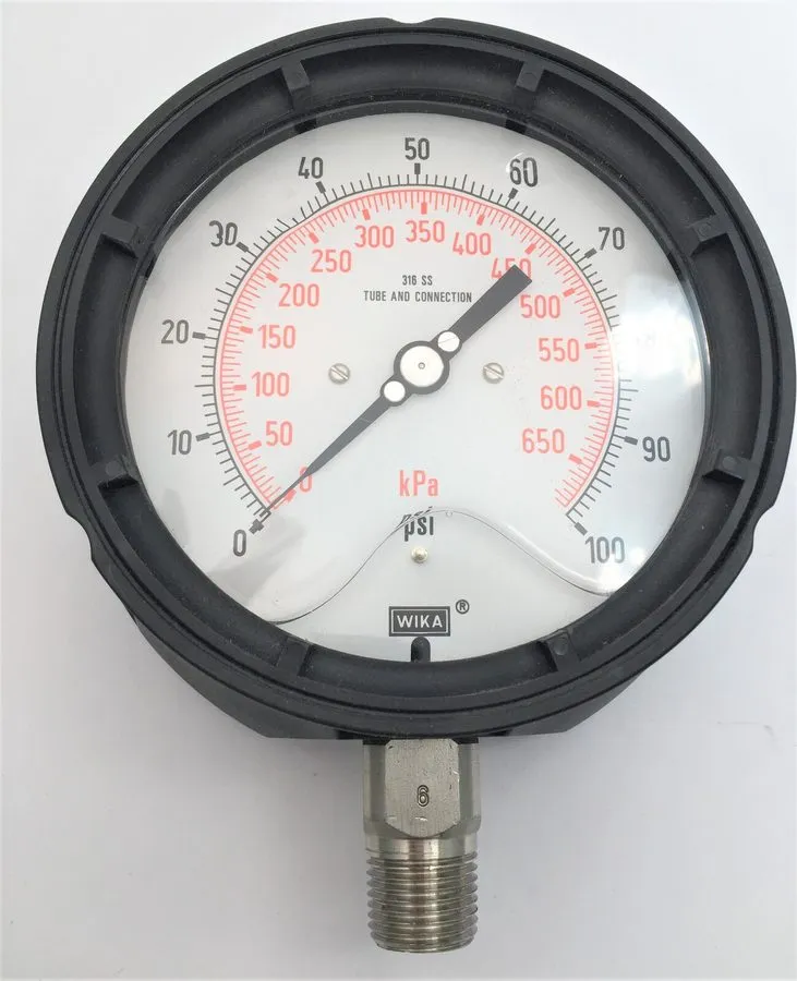 Трубопроводная арматура WIKA 2XX.34 Process Gauge 0-100PSI 0-750kPa Solid Front  — фото лота 1
