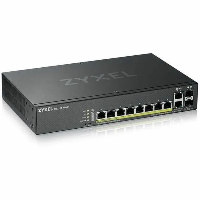 Коммутатор ZyXEL GS2220-10HP 8-Port Gigabit Ethernet Layer 2 Managed PoE+ Switch