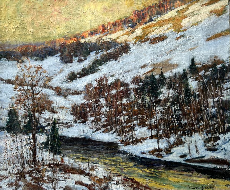 Лабораторный прибор Impressionist Winter Landscape Parker Newton 1861-1928, list — фото лота 1