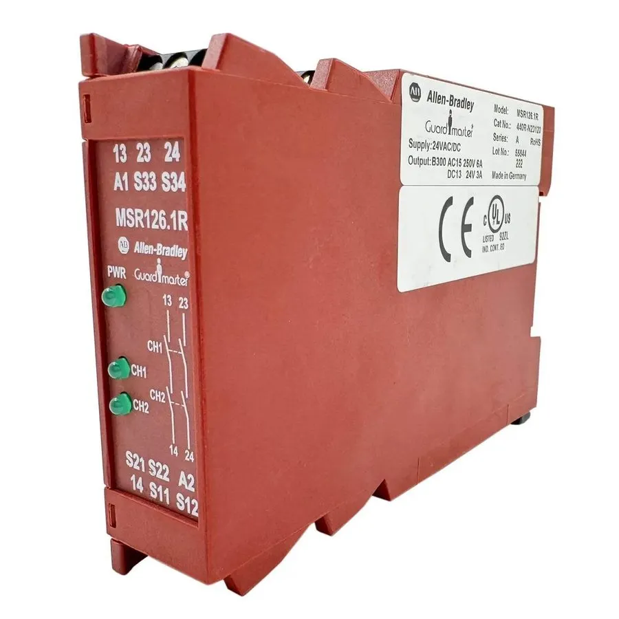 Реле безопасности Allen Bradley 440R-N23120 MSR126.1R, 24V AC/DC,Safety Relay