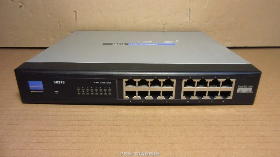 Коммутатор CISCO SYSTEMS SR216 LINKSYS 16 PORT 10/100 SWITCH 115 VAC