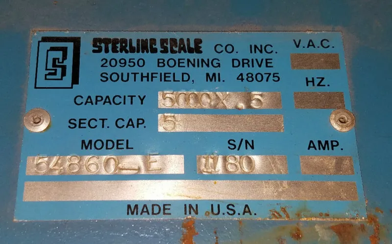 Весы Sterling 5000 lb Capacity Floor Scale Model 54860-E Heavy Duty — фото лота 1