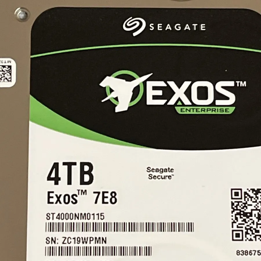 Жёсткий диск ST4000NM0115 Seagate Exos 7E8 4TB 3.5" SATA 6Gb 7.2K 128MB Enterpri — фото лота 2