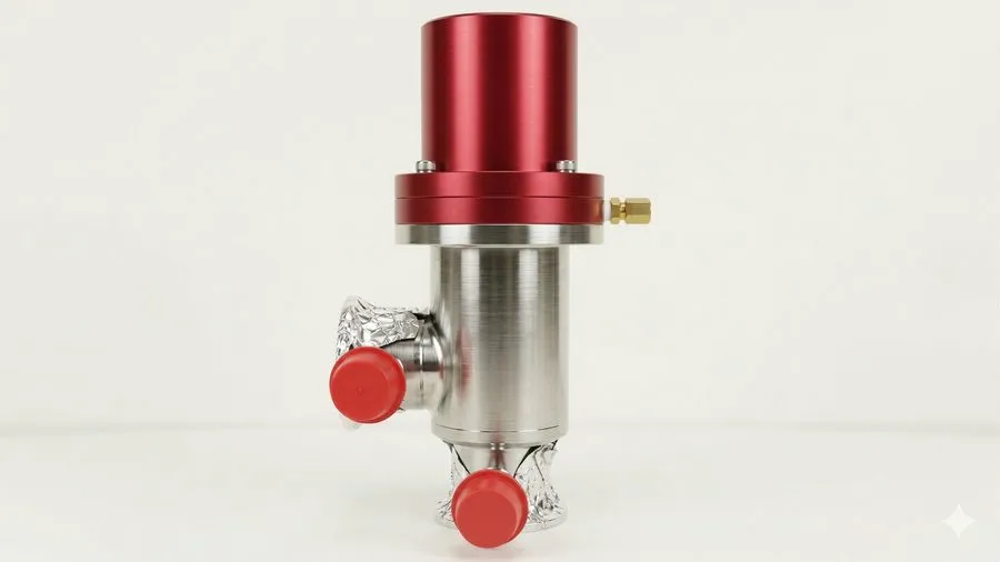Клапан Thermionics A-1500-A/S Pneumatic Angle Valve NW40 KF 3/8" MVCR High Vacuu — фото лота 1