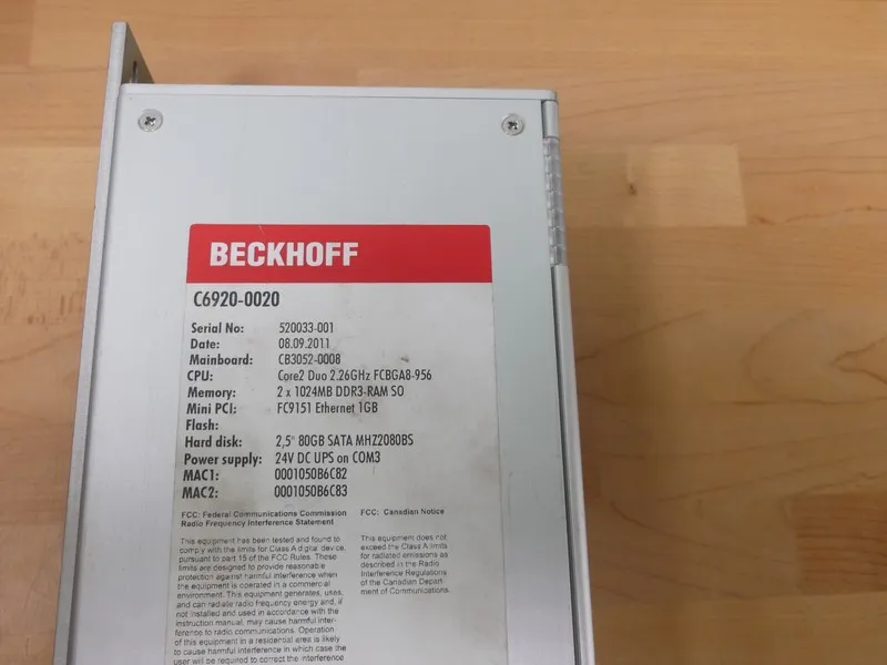 Промышленный компьютер Beckhoff C6920-0020