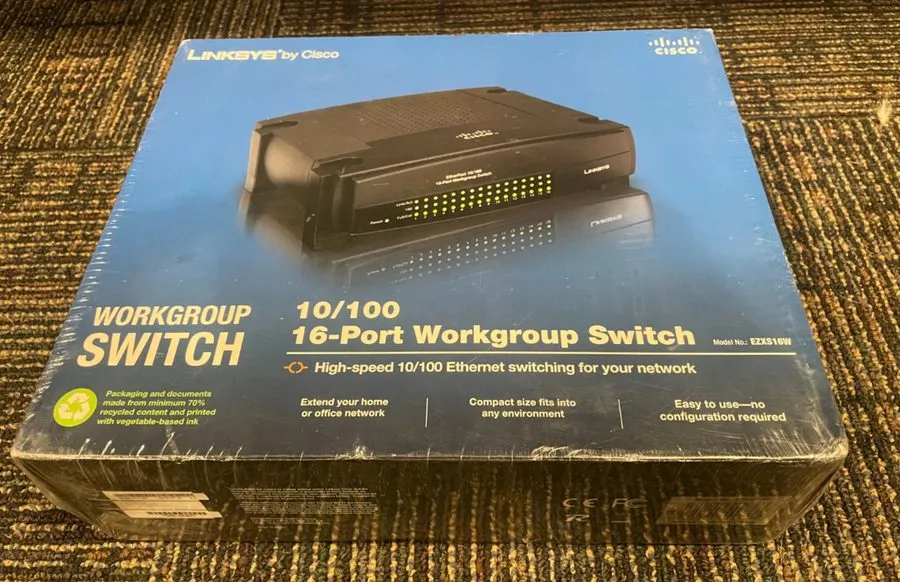 Коммутатор Linksys by Cisco 16-Port Workgroup 10/100 Switch Black EZXS16W