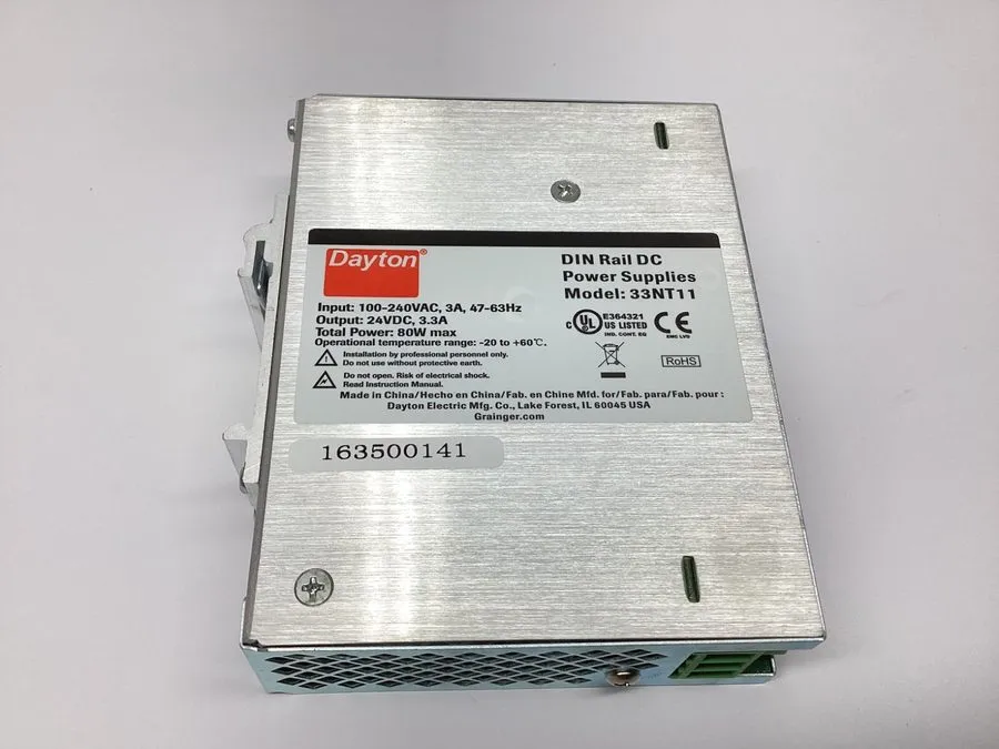 Блок питания Dayton 33Nt11 Din Rail Dc Power Supply, 100-240 VAC. 24V Dc 80W 3.3