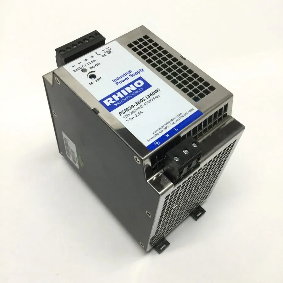 Блок питания RHINO PSM24-360S INDUSTRIAL DIN-RAIL SWITCHING POWER SUPPLY UNIT 36
