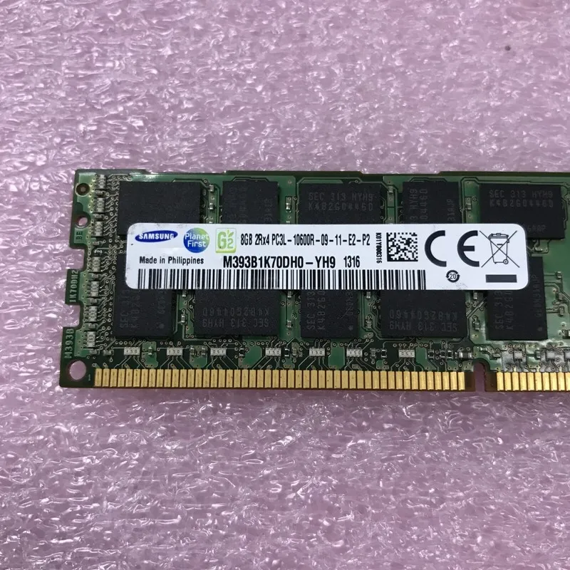Модуль памяти Set 4 SAMSUNG M393B1K70DH0-YH9 8GB 2RX4 PC3L-10600R DDR3 SERVER RA