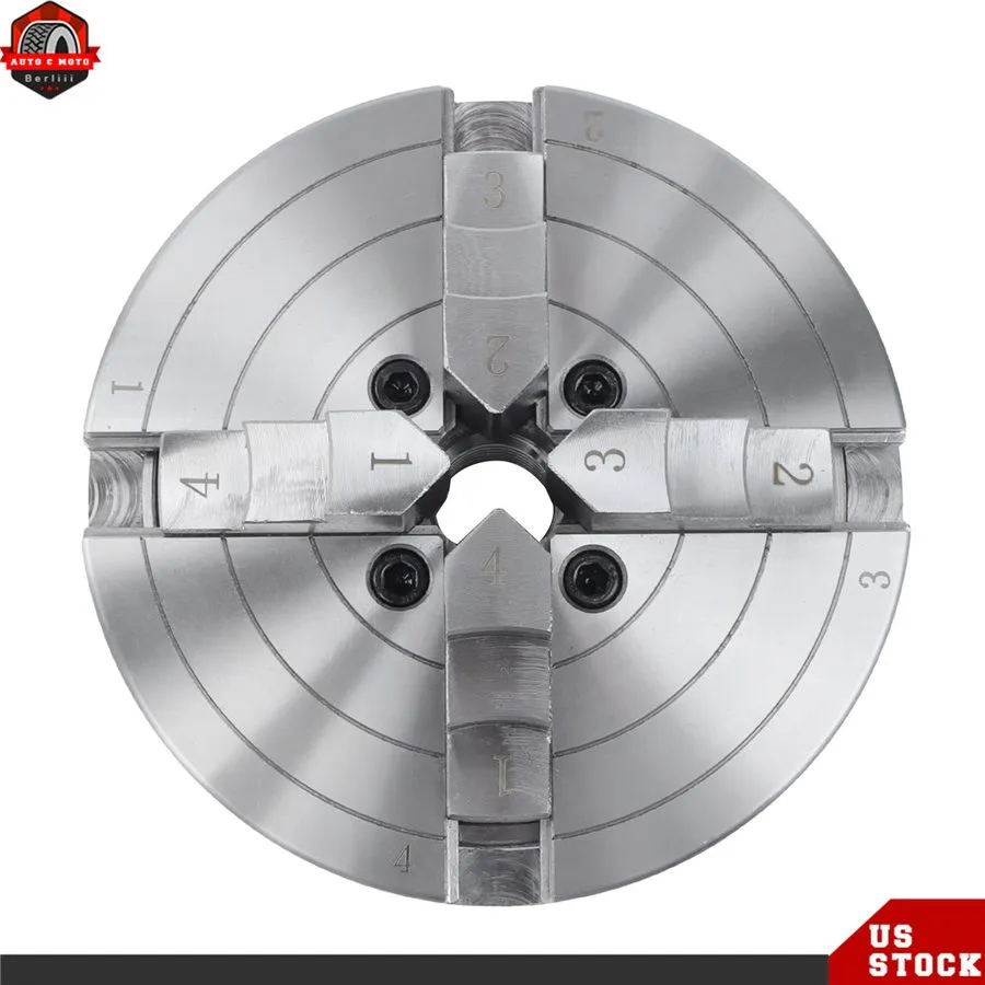 Режущий инструмент LABLT 6" 4-Jaws Self-Centering Lathe Chuck Steel 1"×8TPI Thre — фото лота 2