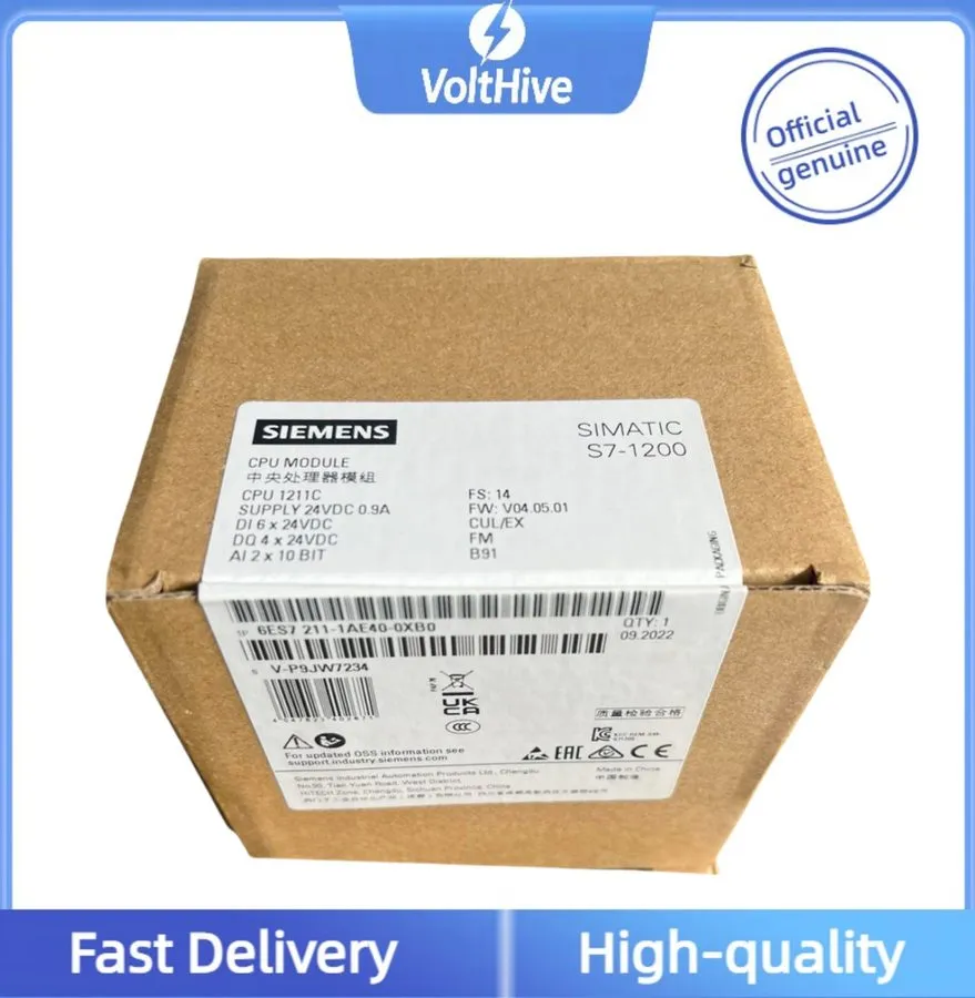 ПЛК 6ES7211-1AE40-0XB0 Siemens CPU module Shipping