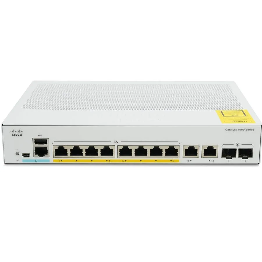 Коммутатор Cisco C1000-8FP-E-2G-L 8-Port Gigabit PoE+ 120W Managed Switch 2x SFP