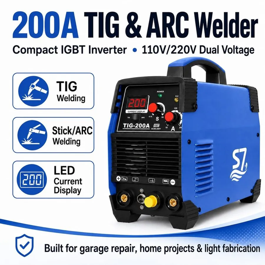 Силовой модуль IGBT 200A AC/DC TIG Welder with Pulse 110V/220V Aluminum Welder w