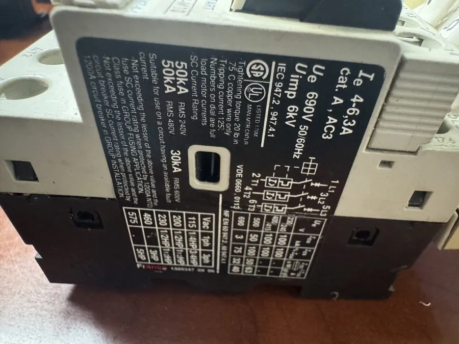 Автоматический выключатель Telemecanique GV2-M10 4-6.3 A Motor Circuit Breaker 6