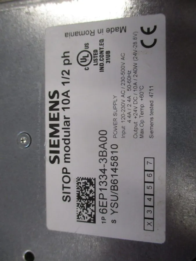 Блок питания Siemens SITOP Modular 24VDC 10 Amp Power Supply 6EP1334-3BA00