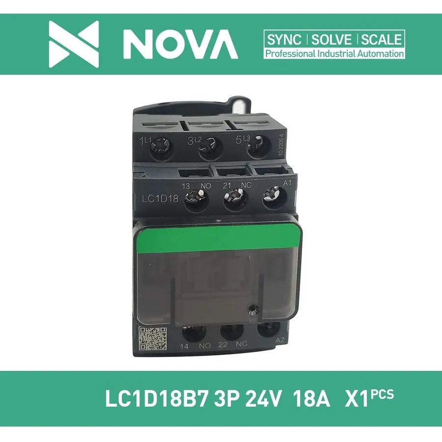 Контактор Schneider Electric TeSys Control IEC Contactor LC1D18B7 24V AC 18A 3-P