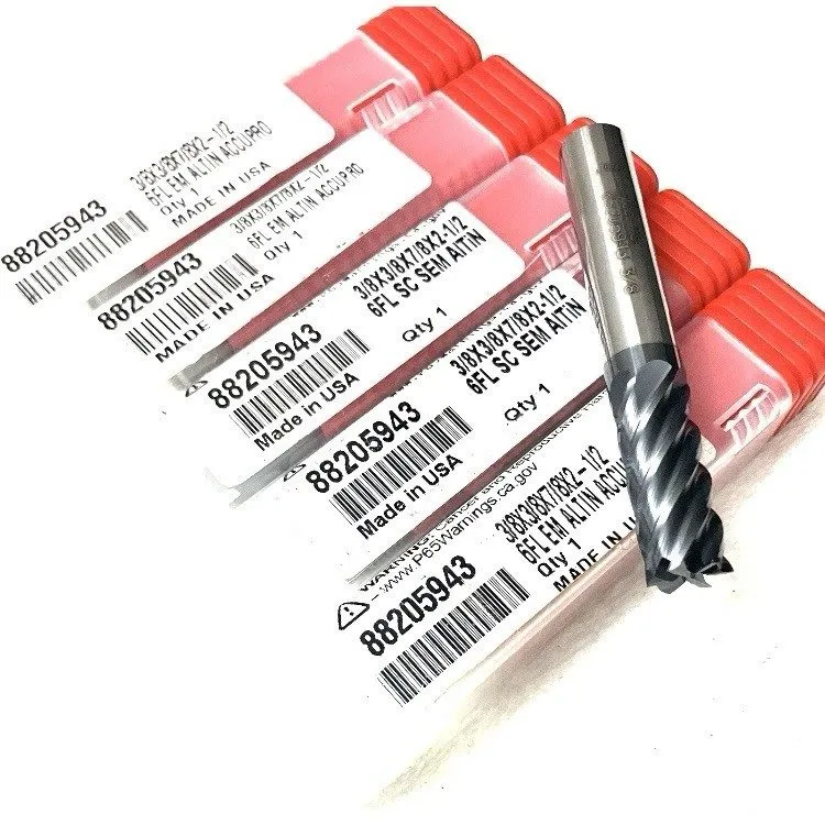 Режущий инструмент Accupro 3/8" 6FL Square End Mill Solid Carbide AlTiN 88205943