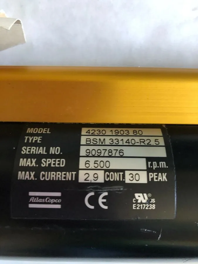 Электродвигатель Atlas Copco model 4230.1903.80 BSM 33140-R2.5 nutrunner motor