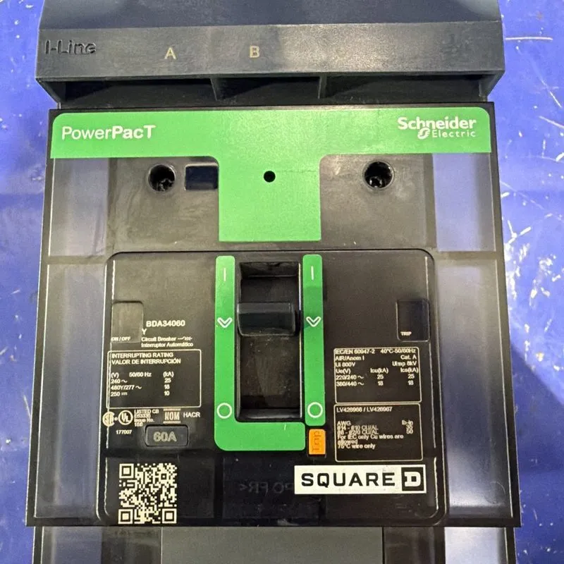 Автоматический выключатель BDA34060Y 60 Amp Square D I-Line 480V 3P Circuit Brea — фото лота 3