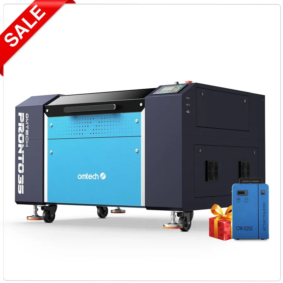 Лазерный гравёр OMTech Pronto 40 90W CO2 Laser Engraver Cutter 1000m/s 24x35 wit
