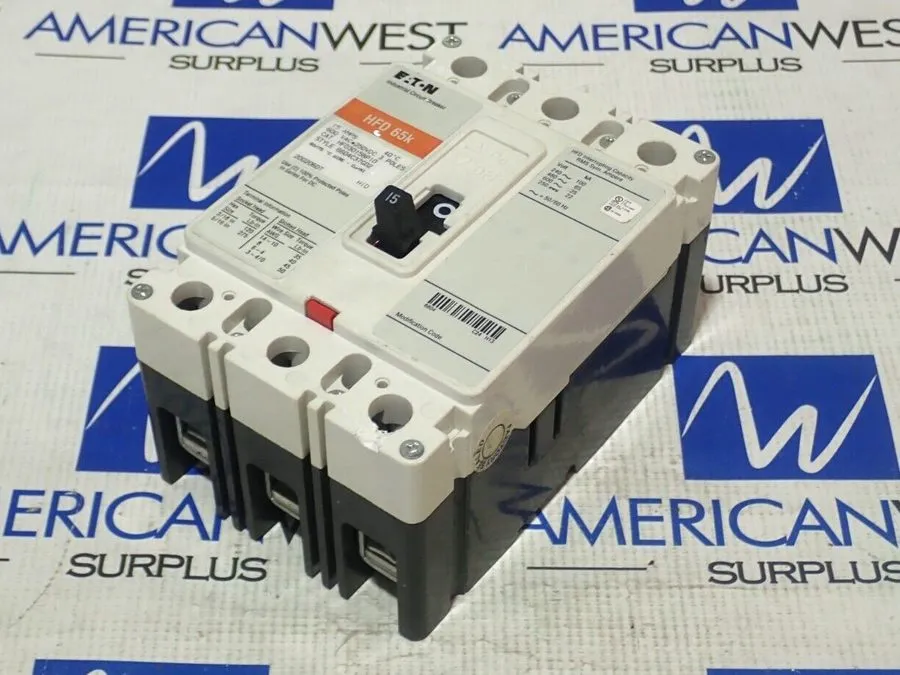 Автоматический выключатель Cutler Hammer HFD3015 3 Pole 15 Amp 600 Volt 65kA@480