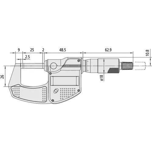 Микрометр MITUTOYO Digimatic Standard Outside Micrometer MDC-25SX 293-821-30 w/ 