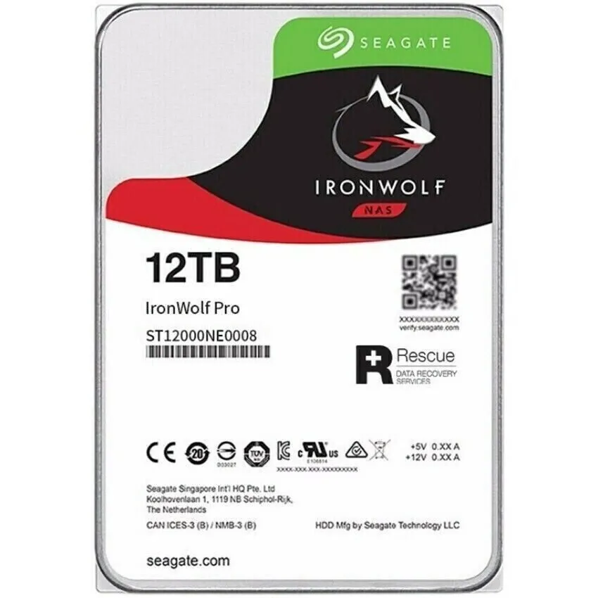 Жёсткий диск Seagate IronWolf Pro ST12000NE0008 12TB 7200RPM SATA3.0 6Gb/s 3.5" 