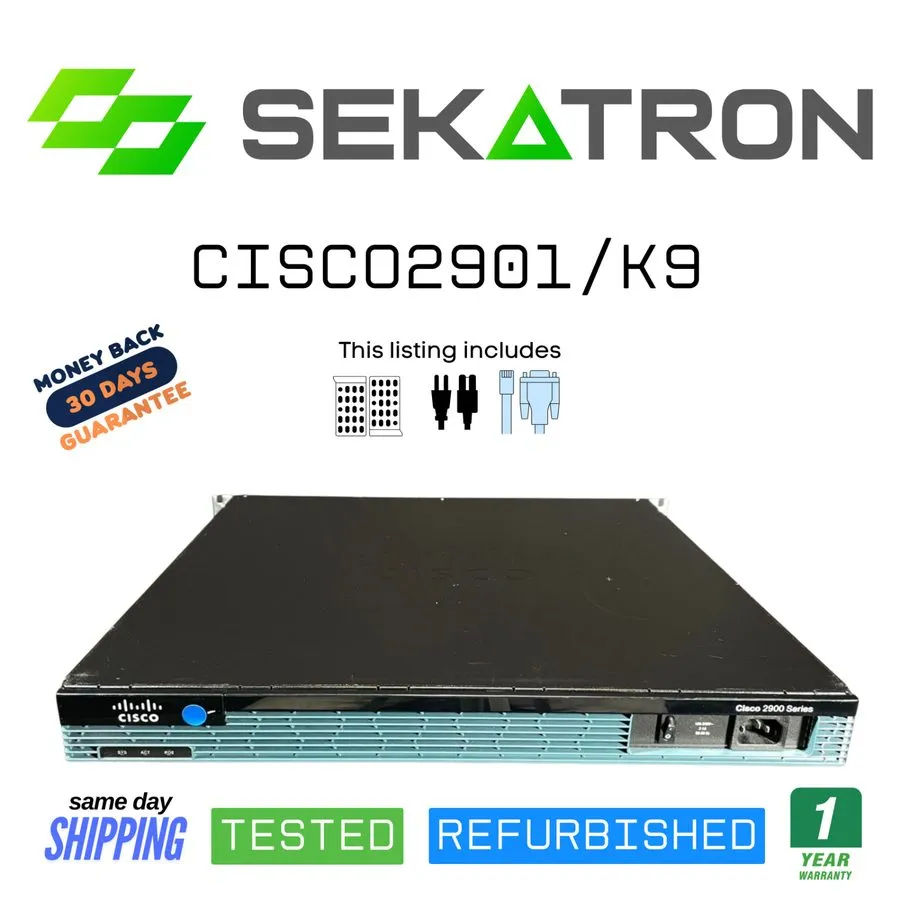 Маршрутизатор CISCO 2901 2-Port Gigabit Integrated Services Router CISCO2901/K9