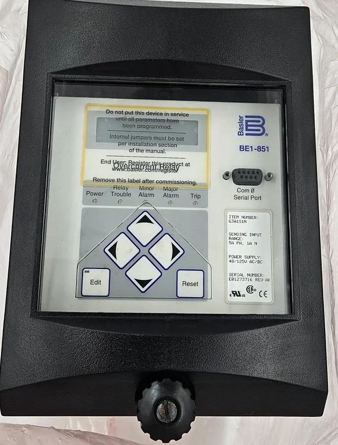 Реле защиты Basler BE1-851 Overcurrent Protection System Relay Fair Condition