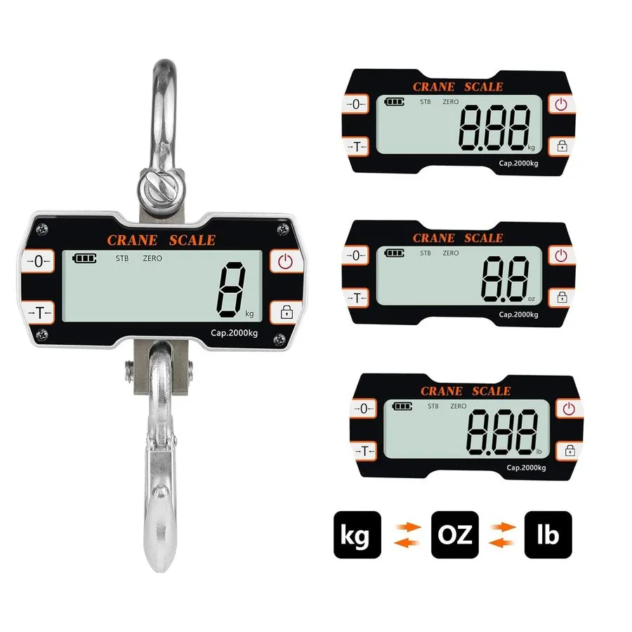 Таль Digital Crane Scale 4400Lb Industrial Hanging Scale Handheld Hoist Scale Kg — фото лота 2