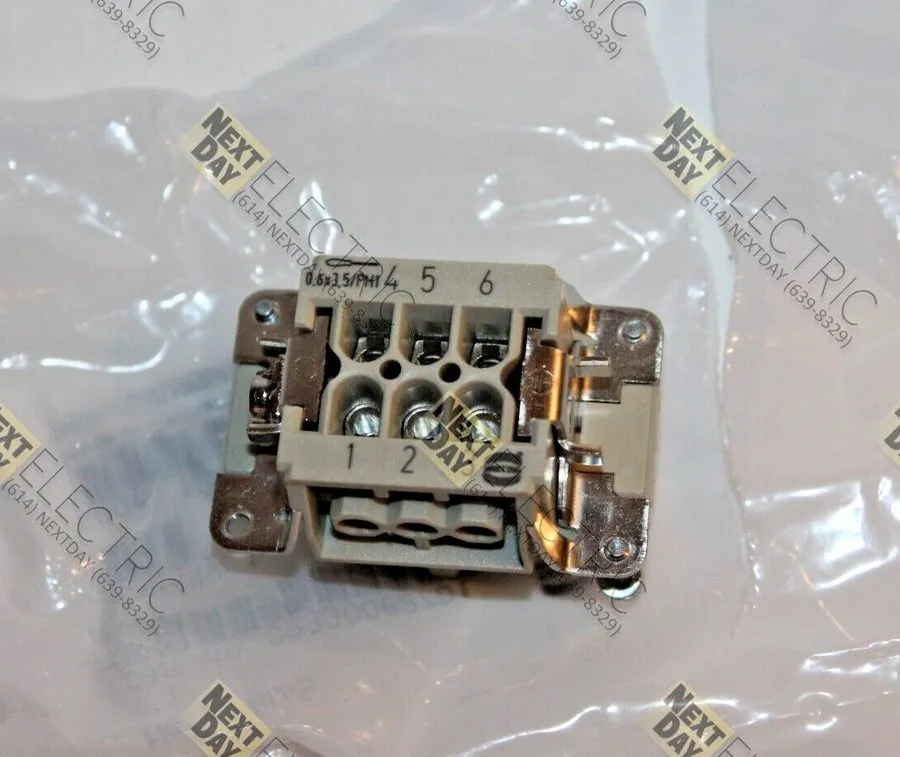 Разъём Harting 09330062701 Han 6 E-BU-S Plug Connector 6 Contacts 16A Female