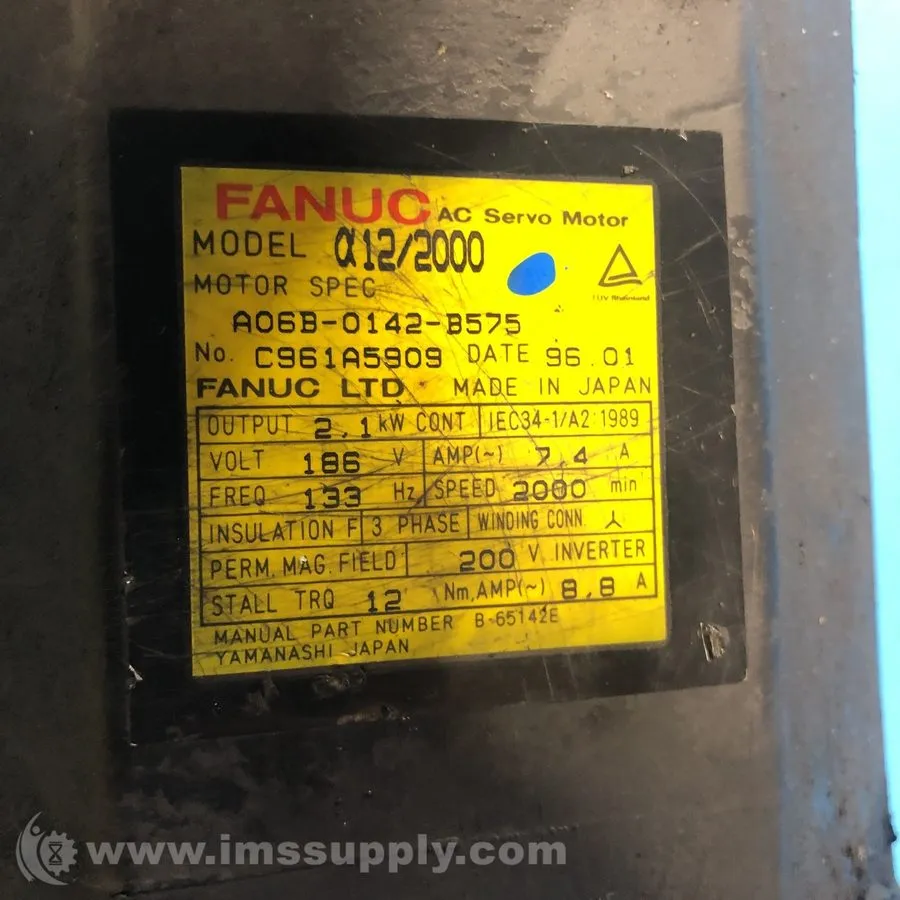 Серводвигатель FANUC A06B-0142-B575 AC SERVO MOTOR