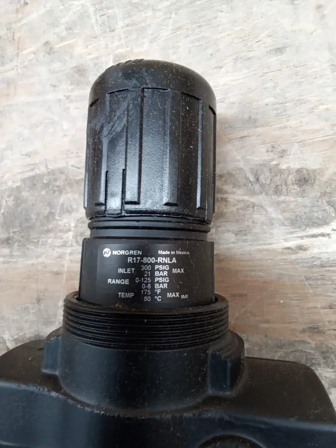 Трубопроводная арматура NORGREN,R17-800-RNLA,PRESSURE REGULATOR 300 PSIG — фото лота 2