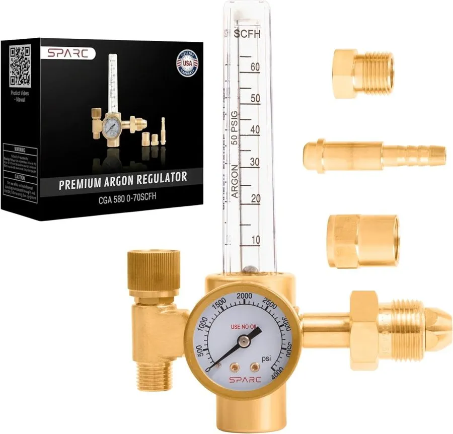 Расходомер Argon Regulator & Flow Meter Gas Regulator для MIG/TIG Welding 0-70CF
