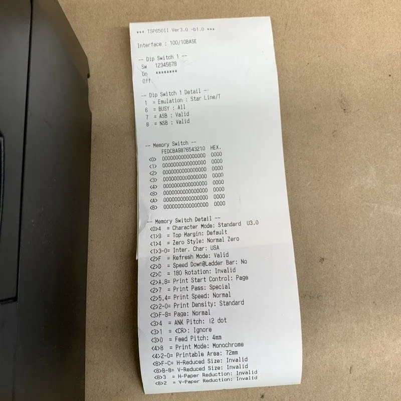 Принтер чеков Star TSP650II TSP654IISK Linerless Paper Thermal POS Receipt Print