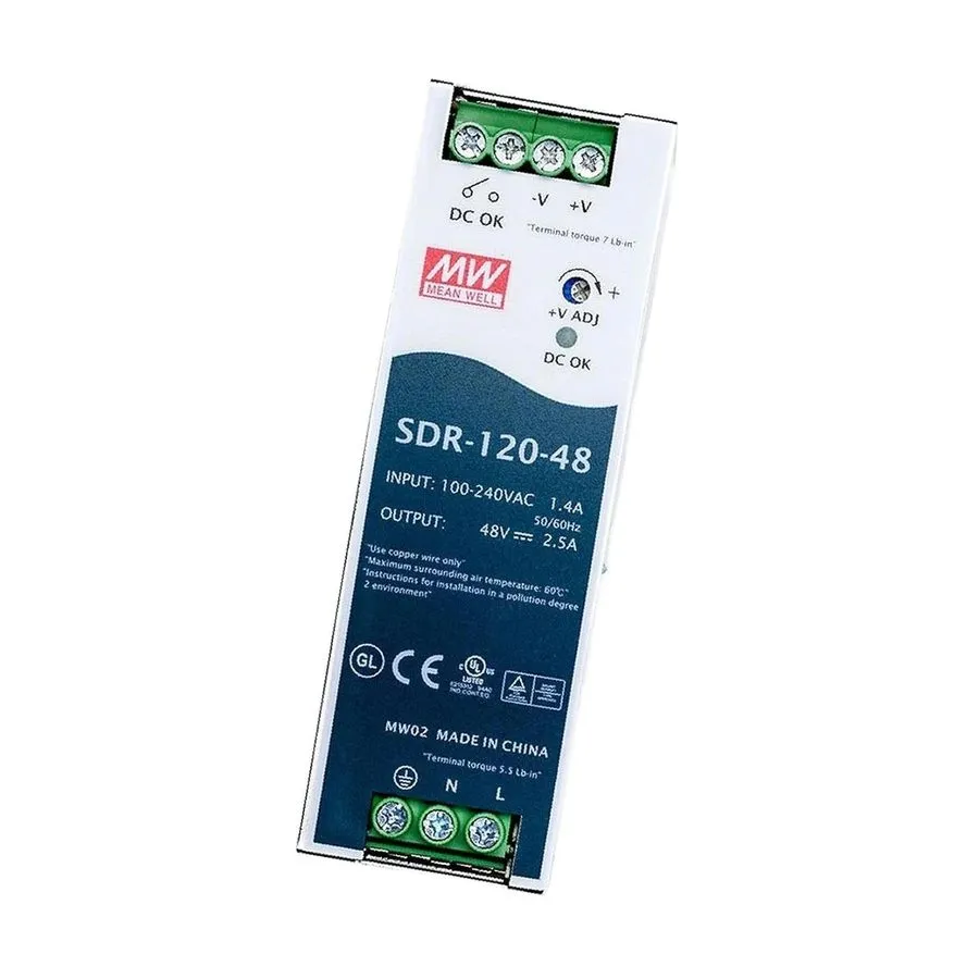Блок питания SDR-120-48 AC to DC Din-Rail Power Supply with PFC Function, 48VDC,