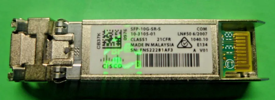 Трансивер Cisco SFP-10G-SR-S 10G SFP+ 850nm LC MMF Transceiver 10-3105-01