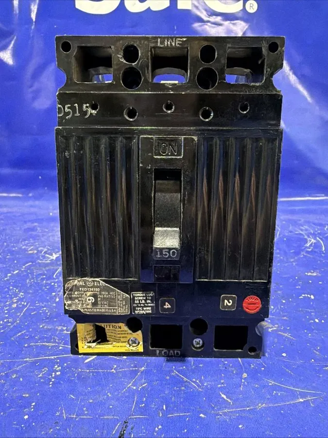 Автоматический выключатель GE TED134150 150 Amp 3 Pole 480V TED Circuit Breaker  — фото лота 2