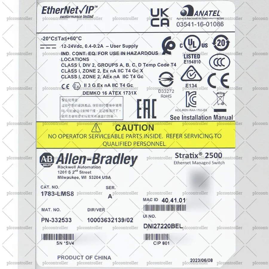 Коммутатор Allen Bradley 1783-LMS8 /A Stratix 2500 8-Port EtherNet Switch